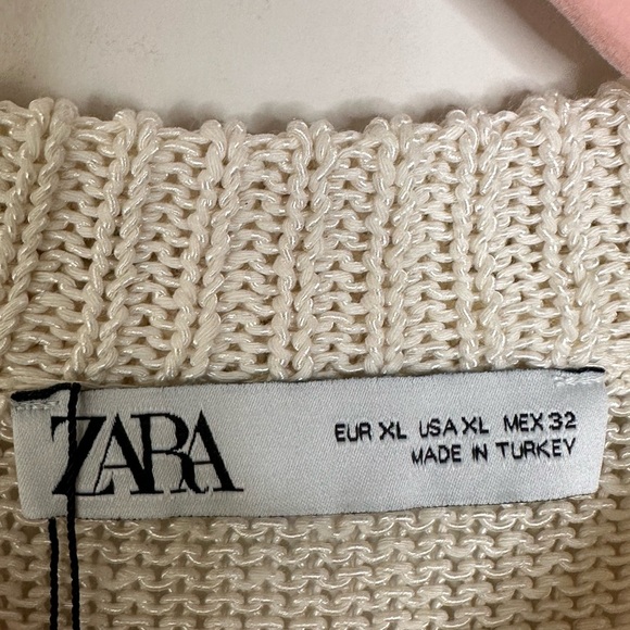Zara knit Women's Cream Sweater - Picture 2 of 5